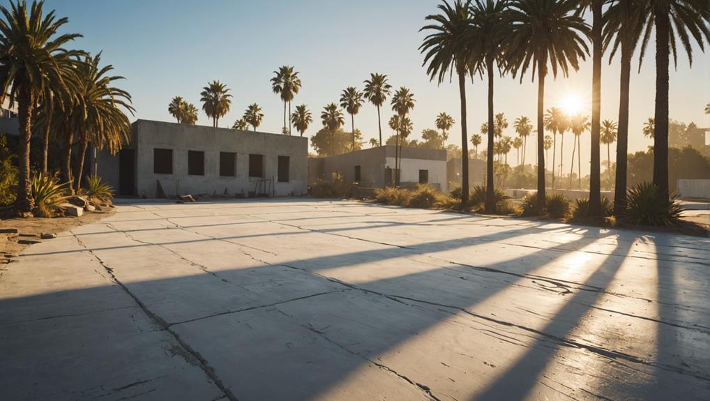 los angeles concrete curing